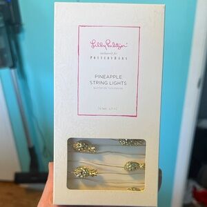 Lilly Pulitzer Gold Pineapple String Lights